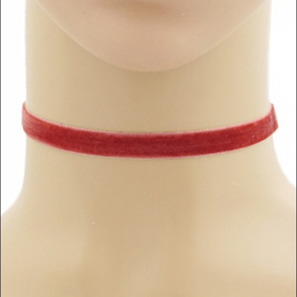 Burgundy Velvet Choker